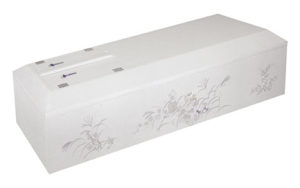 SVD 屋根型刺繍棺（白）